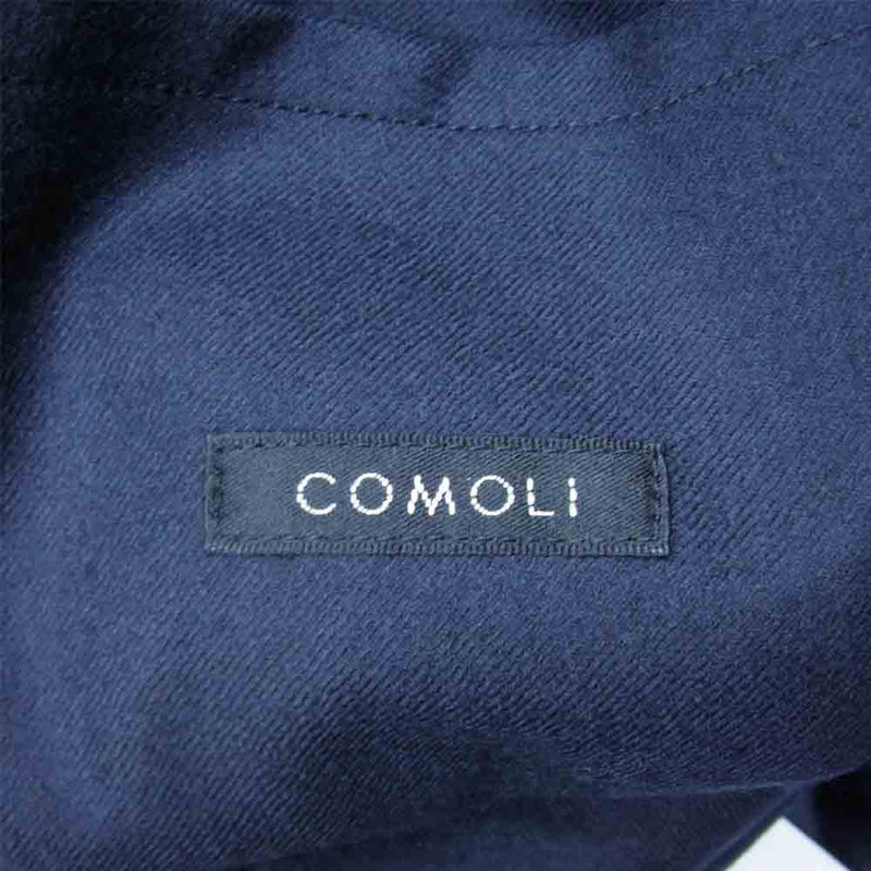 COMOLI コモリ U03-01003 ウールフラノ スタンドカラー ジャケット ネイビー系 2【新古品】【未使用】【中古】