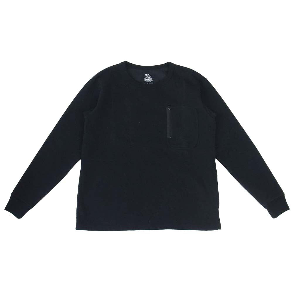 MOMOTARO JEANS 桃太郎ジーンズ ヘビーオンスクルー カットソー ブラック系 M【中古】
