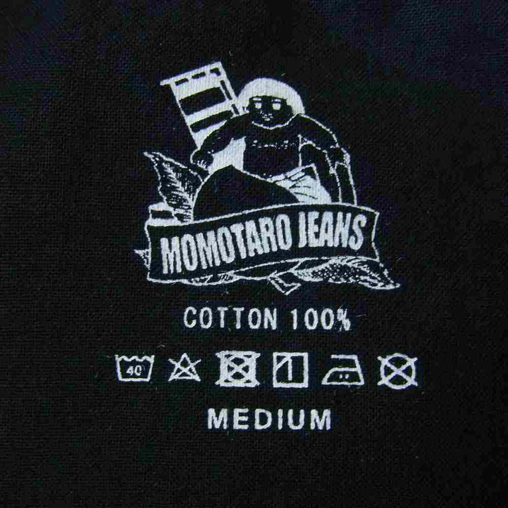 MOMOTARO JEANS 桃太郎ジーンズ ヘビーオンスクルー カットソー ブラック系 M【中古】