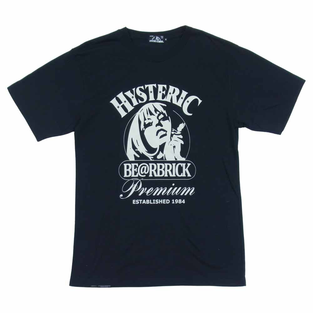 HYSTERIC GLAMOUR ヒステリックグラマー 02212CT19 BE＠RBRICK ベアブリック クルーネック 半袖Tシャツ ブラック系 S【美品】【中古】
