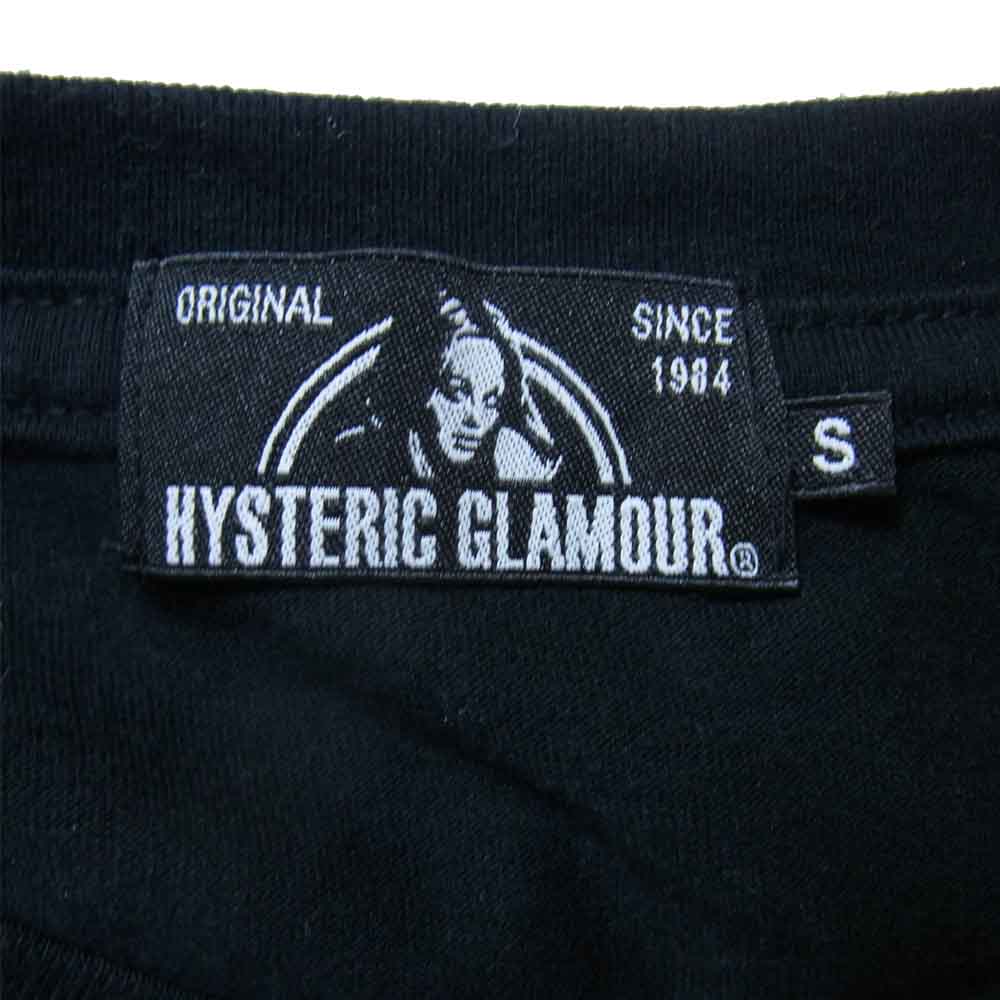 HYSTERIC GLAMOUR ヒステリックグラマー 02212CT19 BE＠RBRICK ベアブリック クルーネック 半袖Tシャツ ブラック系 S【美品】【中古】