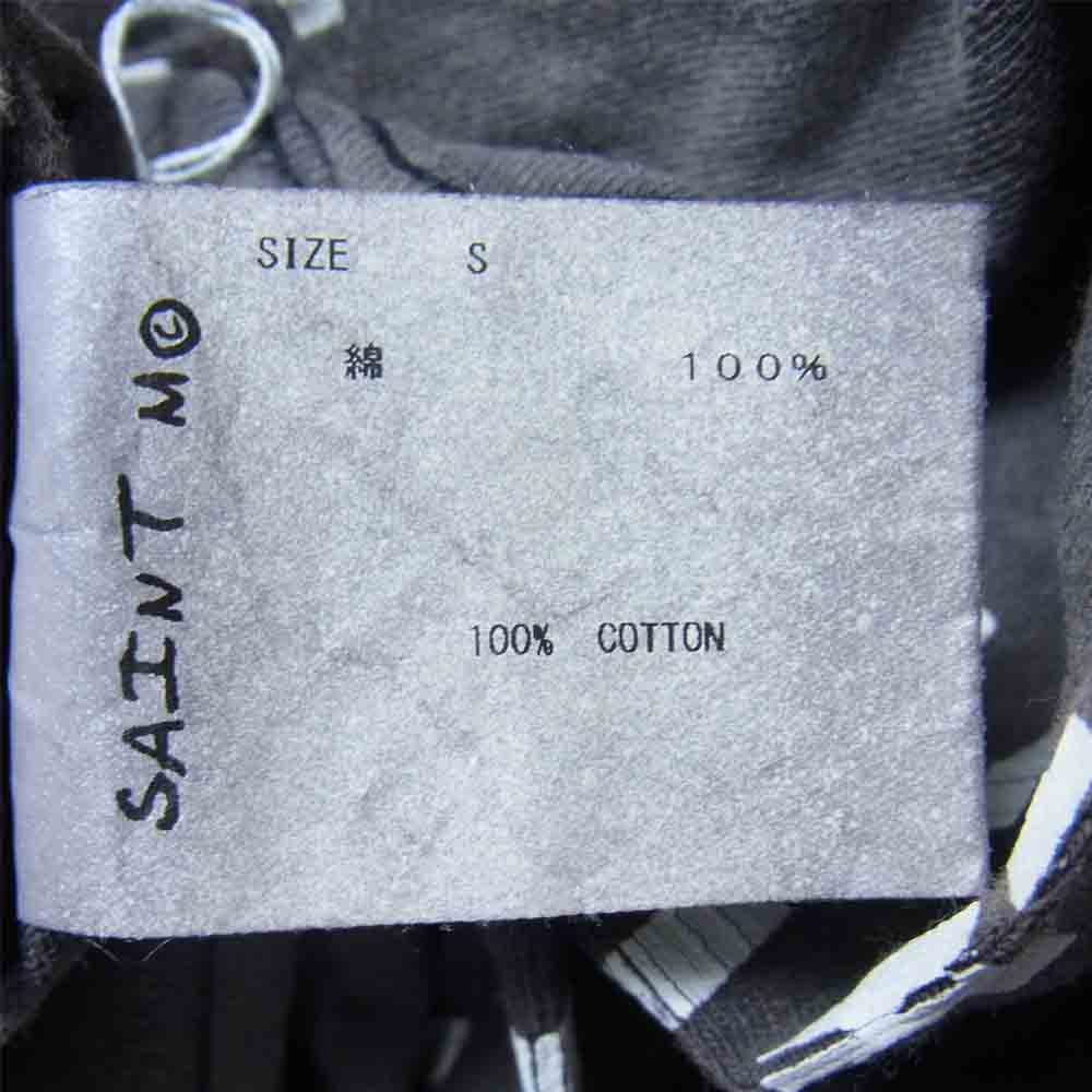 セントマイケル 21AW SM-A21-0000024 LS TEE EYES W.I.H ヴィンテージ加工 アイズ プリント 長袖Tシャツ チャコール系 S【新古品】【未使用】【中古】