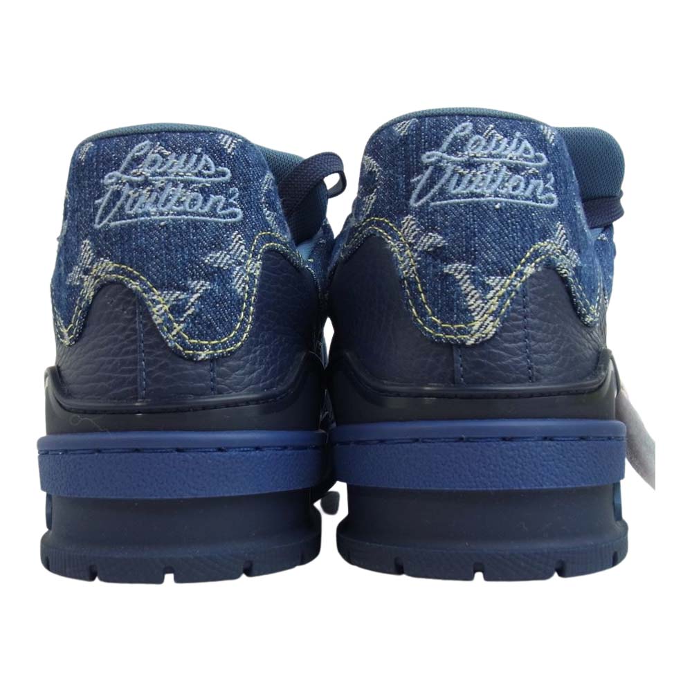 LOUIS VUITTON ルイ・ヴィトン FD0281 LV Trainer Sneaker Nigo Monogram Denim トレイナー スニーカー ニゴー モノグラム デニム ブルー系 5 1/2【極上美品】【中古】