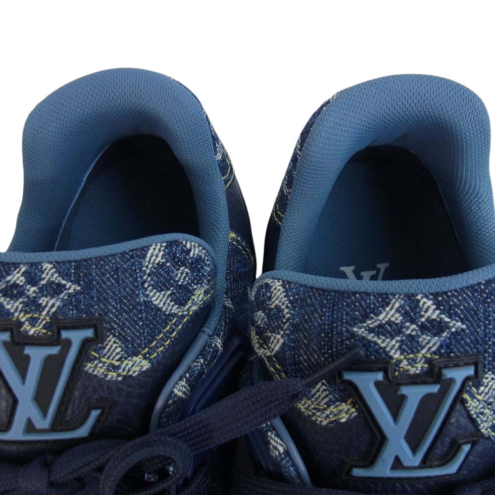 LOUIS VUITTON ルイ・ヴィトン FD0281 LV Trainer Sneaker Nigo Monogram Denim トレイナー スニーカー ニゴー モノグラム デニム ブルー系 5 1/2【極上美品】【中古】