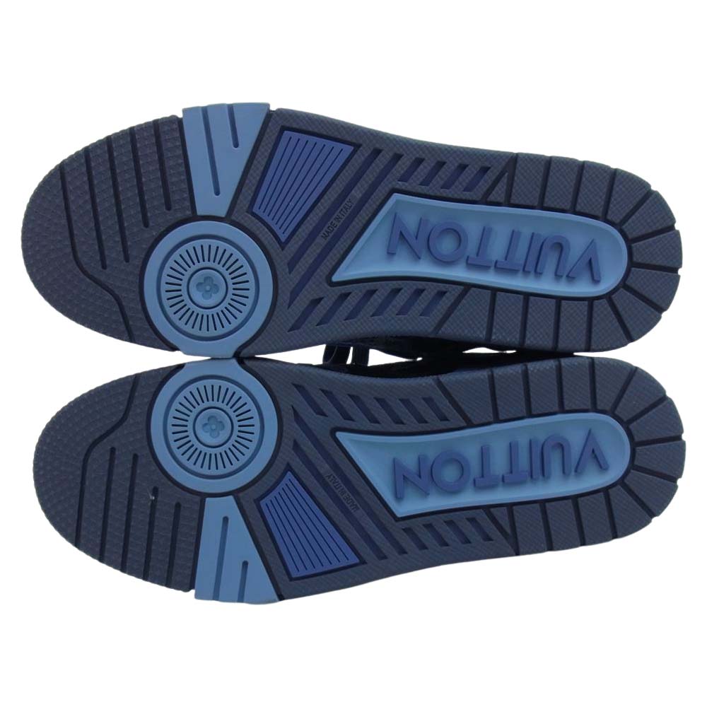 LOUIS VUITTON ルイ・ヴィトン FD0281 LV Trainer Sneaker Nigo Monogram Denim トレイナー スニーカー ニゴー モノグラム デニム ブルー系 5 1/2【極上美品】【中古】