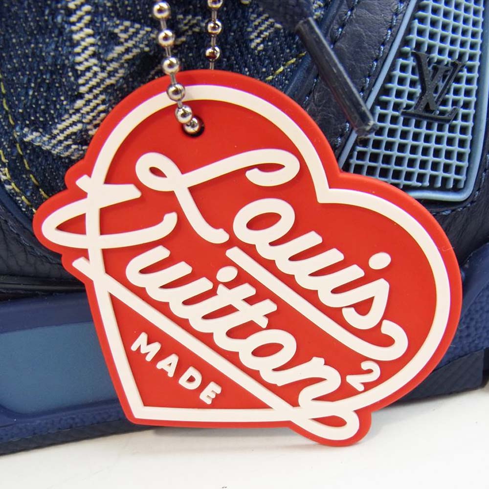LOUIS VUITTON ルイ・ヴィトン FD0281 LV Trainer Sneaker Nigo Monogram Denim トレイナー スニーカー ニゴー モノグラム デニム ブルー系 5 1/2【極上美品】【中古】