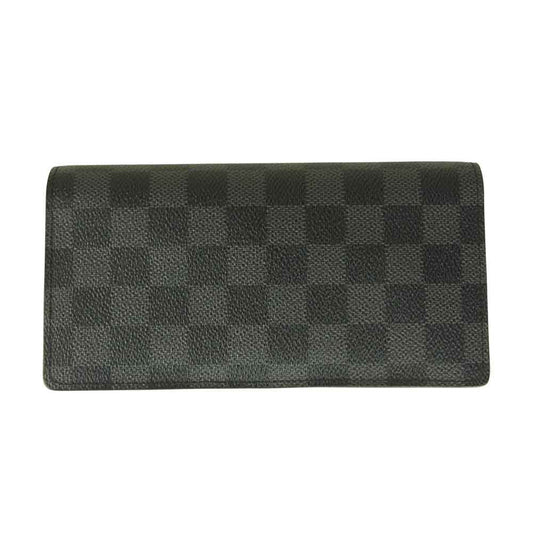 LOUIS VUITTON ルイ・ヴィトン N62227 ダミエ グラフィット ポルトフォイユ ロン ブラック系 グレー系【中古】