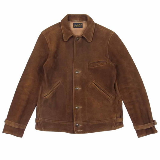 TENDERLOIN テンダーロイン T-DEERSKIN ディアスキン レザージャケット ブラウン系 S【中古】