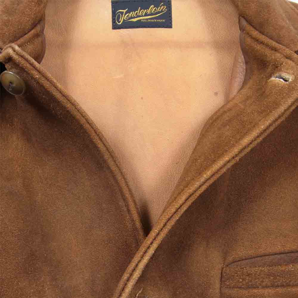 TENDERLOIN テンダーロイン T-DEERSKIN ディアスキン レザージャケット ブラウン系 S【中古】