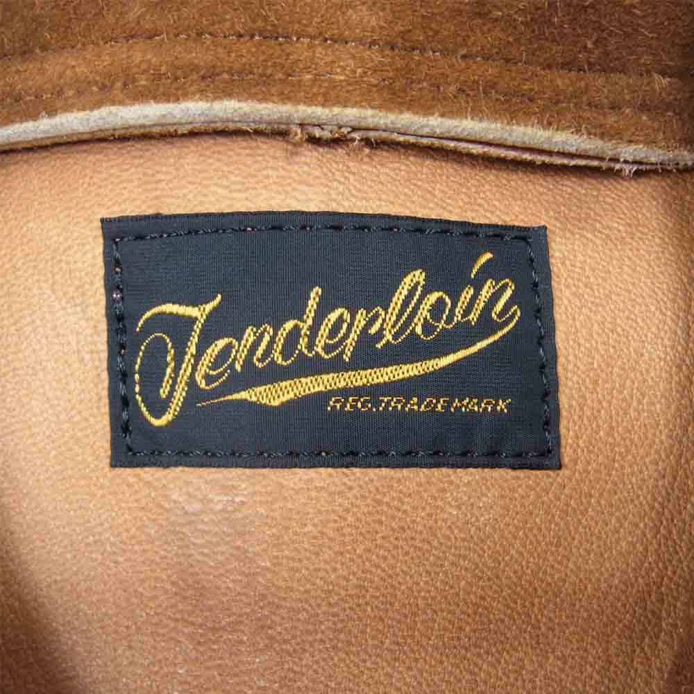 TENDERLOIN テンダーロイン T-DEERSKIN ディアスキン レザージャケット ブラウン系 S【中古】