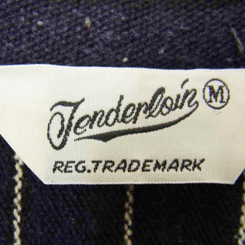 TENDERLOIN テンダーロイン T-GTM STAND SHT スタンドカラー シャツ ネイビー系 M【中古】