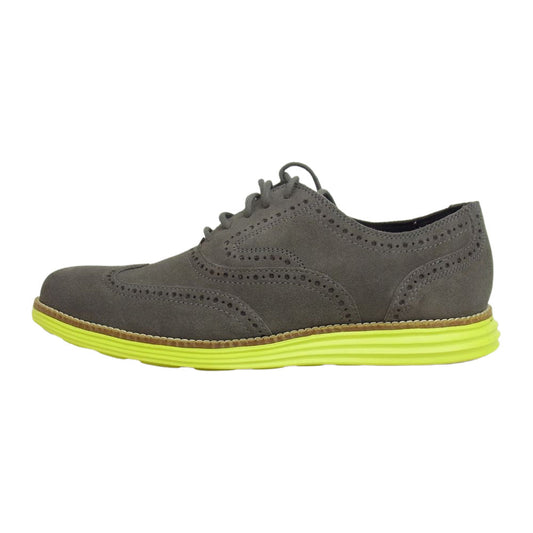 COLE HAAN コールハーン C21131 LUNARGRAND WINGTIP ウィングチップ スエード スニーカー グレー系 8M【美品】【中古】