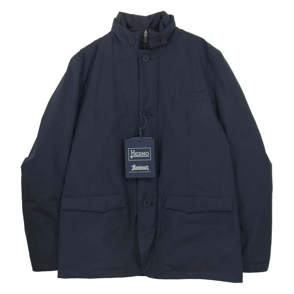 Herno ヘルノ laminar gore tex jacket ラミナー ゴアテックス ジャケット ネイビー系 48【新古品】【未使用】【中古】