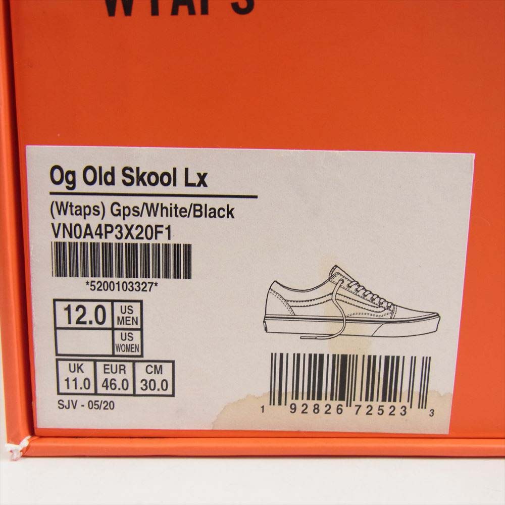 WTAPS ダブルタップス VN0A4P3X20F1 × バンズ VANS Og Old Skool Lx オールドスクール スニーカー ホワイト系 30㎝【新古品】【未使用】【中古】