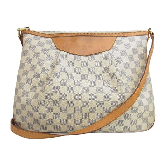 LOUIS VUITTON ルイ・ヴィトン N41112 ダミエ アズール シラクーサMM ホワイト系【中古】