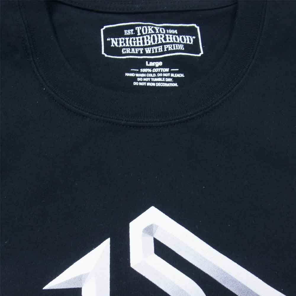 NEIGHBORHOOD ネイバーフッド 201PCNH-ST02 CRYPT-1 / C-TEE プリント 半袖Tシャツ ブラック系 L【中古】