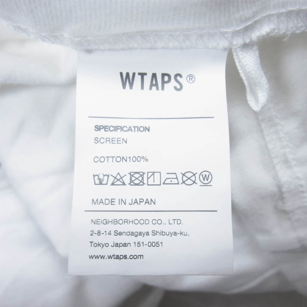 WTAPS ダブルタップス STENCIL L/S TEE ステンシル 長袖Tシャツ ホワイト系 3【中古】