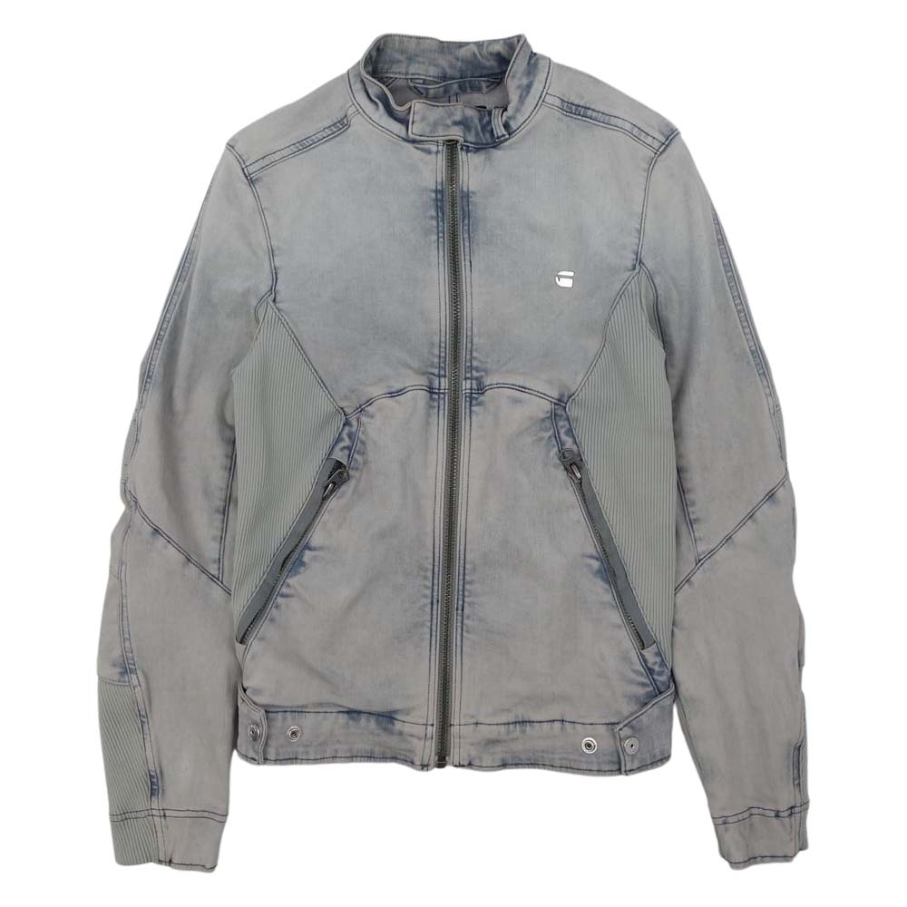 G-STAR ジースター ストレッチ デニム シングル ライダース ジャケット XS【中古】
