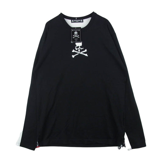 mastermind JAPAN マスターマインドジャパン MJ19E03-TS094-012-1 STAND OUT EPISODE 3 ロゴ プリント 長袖 Tシャツ ブラック系 ホワイト系 M【中古】