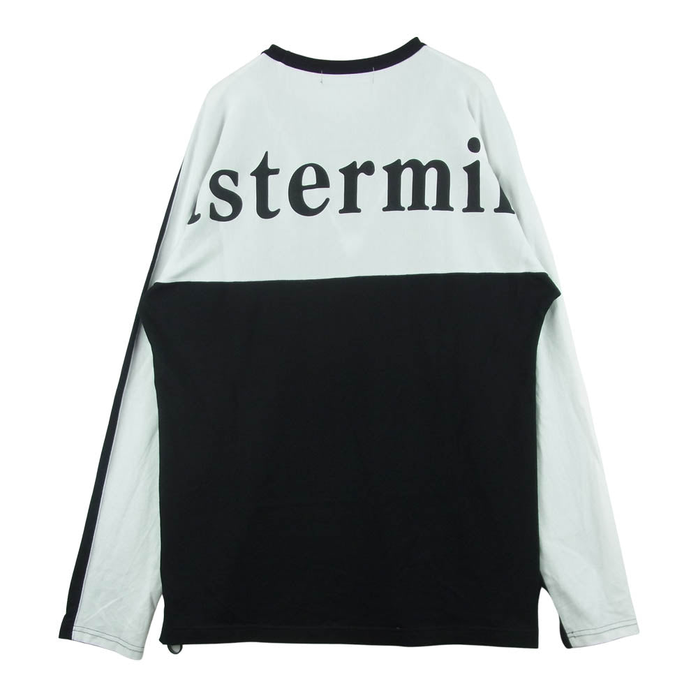 mastermind JAPAN マスターマインドジャパン MJ19E03-TS094-012-1 STAND OUT EPISODE 3 ロゴ プリント 長袖 Tシャツ ブラック系 ホワイト系 M【中古】