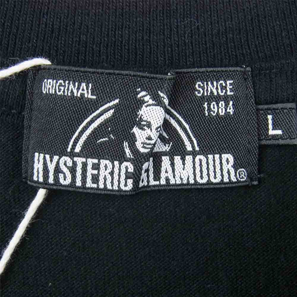 HYSTERIC GLAMOUR ヒステリックグラマー 02213CT20 野口強 HYS-lo KINKY CARDS 半袖 Tシャツ ブラック系 L【新古品】【未使用】【中古】