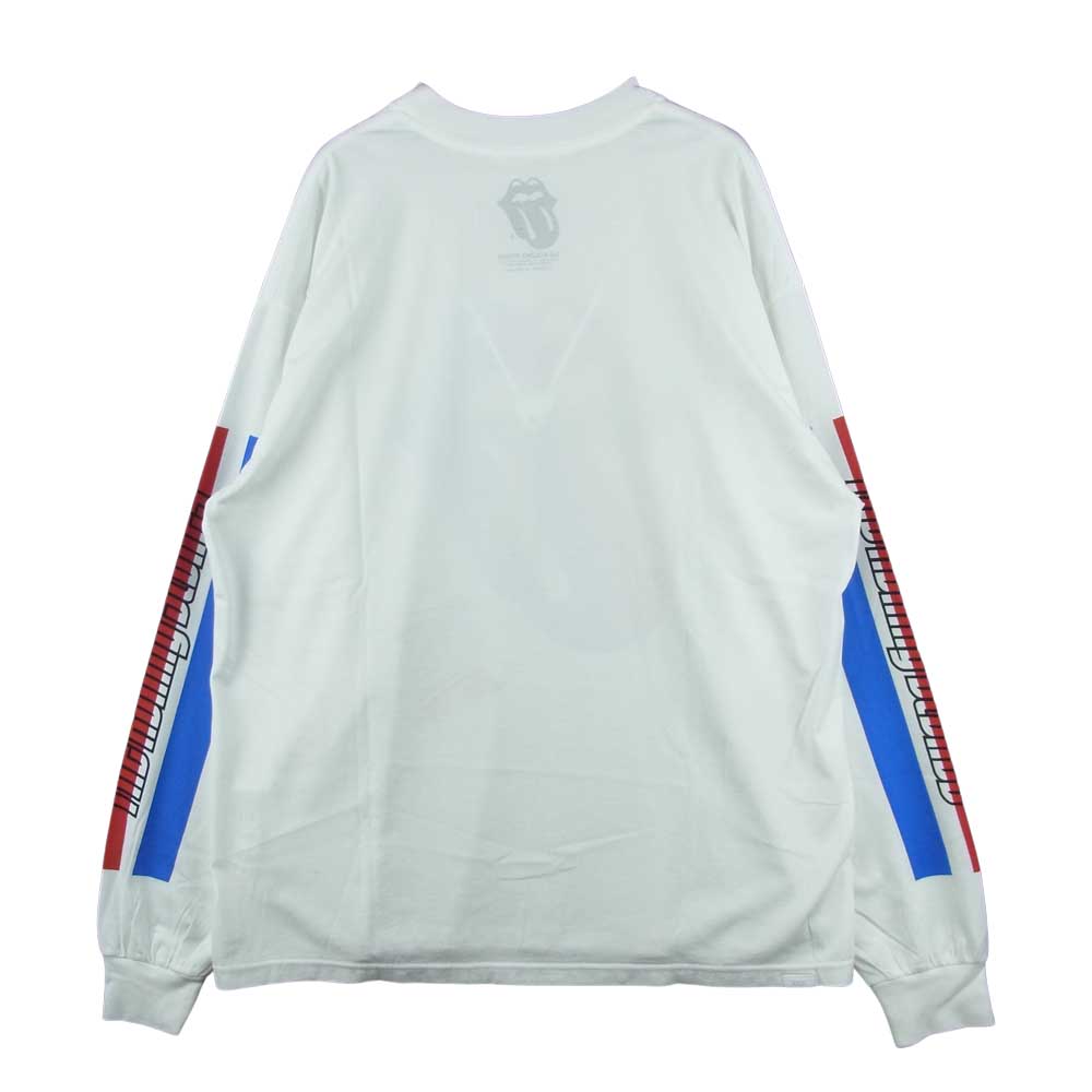 HYSTERIC GLAMOUR ヒステリックグラマー 06213CL03 XXX THE ROLLING STONES STEEL WHEELS 1989 ローリングストーンズ Tシャツ ホワイト系 L【新古品】【未使用】【中古】