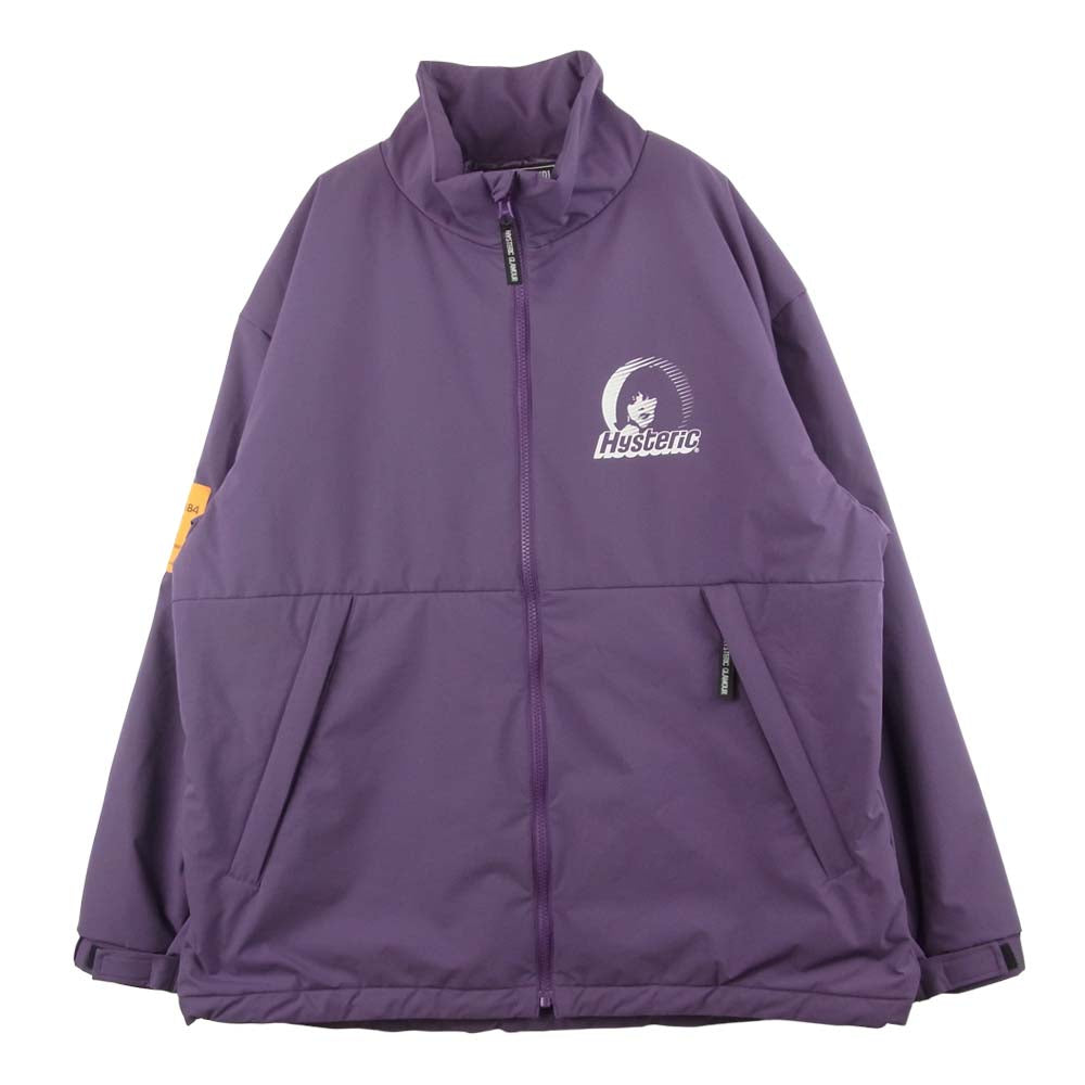 HYSTERIC GLAMOUR ヒステリックグラマー 02213AB02 CIRCLE GIIRL LIGHT AND SHADOW スタンドカラー ジャケット パープル系 L【中古】