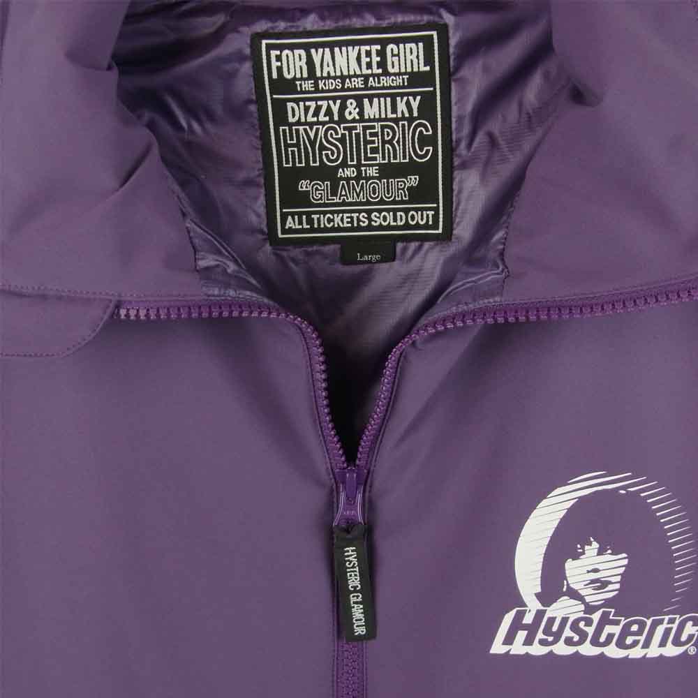 HYSTERIC GLAMOUR ヒステリックグラマー 02213AB02 CIRCLE GIIRL LIGHT AND SHADOW スタンドカラー ジャケット パープル系 L【中古】