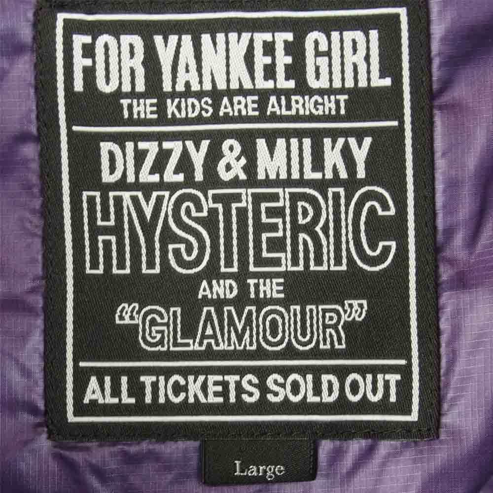 HYSTERIC GLAMOUR ヒステリックグラマー 02213AB02 CIRCLE GIIRL LIGHT AND SHADOW スタンドカラー ジャケット パープル系 L【中古】