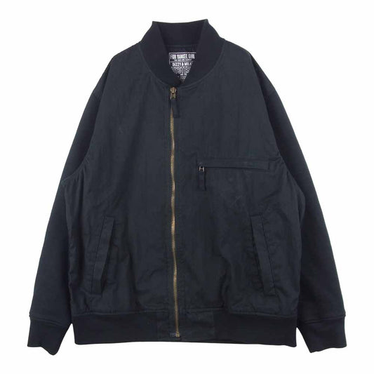 HYSTERIC GLAMOUR ヒステリックグラマー 02213AB08 MIDDLE FINGER リブ ブルゾン ジャケット ブラック系 L【中古】