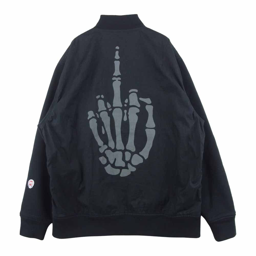 HYSTERIC GLAMOUR ヒステリックグラマー 02213AB08 MIDDLE FINGER リブ ブルゾン ジャケット ブラック系 L【中古】