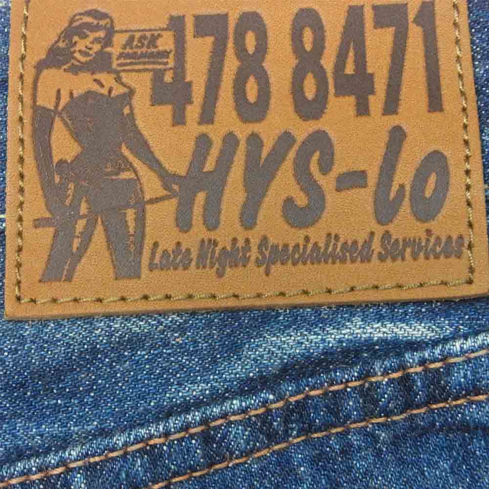 HYSTERIC GLAMOUR ヒステリックグラマー 02213AP17344 野口強 WW2 13oz OLD BLUE セルビッチ ストレート デニム パンツ インディゴブルー系 31inch【新古品】【未使用】【中古】