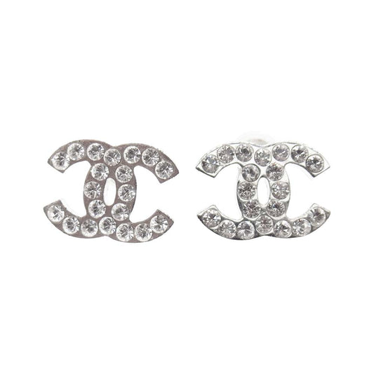 CHANEL シャネル 06V ラインストーン ココマーク ピアス【中古】
