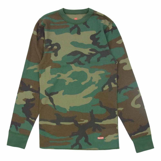 Supreme シュプリーム 19AW × Hanes ヘインズ BEEFY WAFFLE L/S TEE ビーフィー ワッフル サーマル 長袖 Tシャツ M【中古】