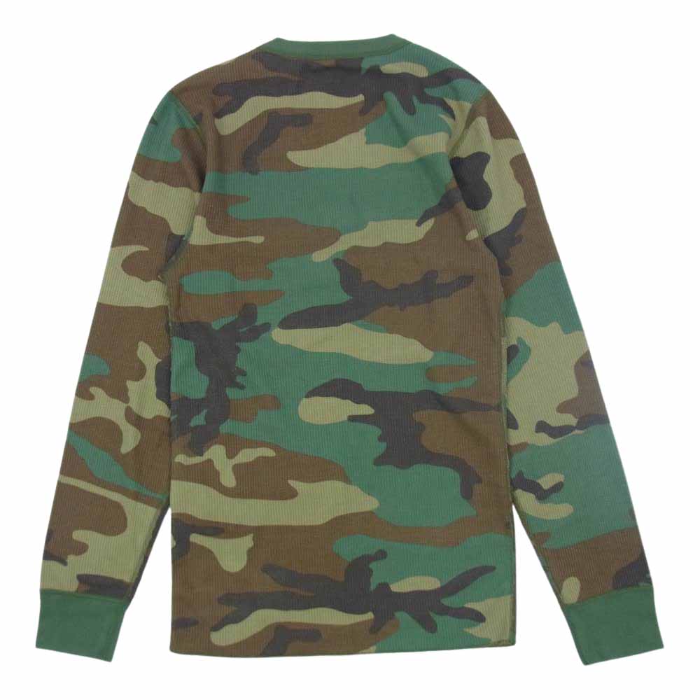 Supreme シュプリーム 19AW × Hanes ヘインズ BEEFY WAFFLE L/S TEE ビーフィー ワッフル サーマル 長袖 Tシャツ M【中古】