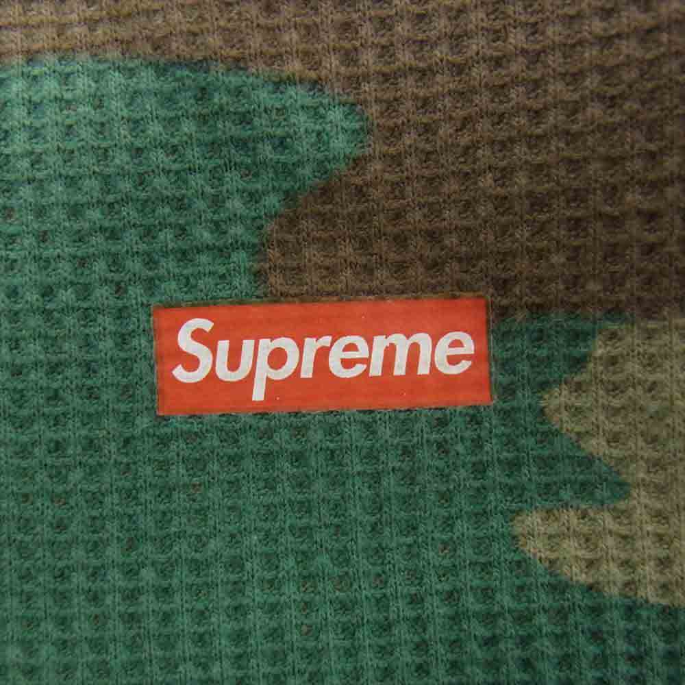Supreme シュプリーム 19AW × Hanes ヘインズ BEEFY WAFFLE L/S TEE ビーフィー ワッフル サーマル 長袖 Tシャツ M【中古】