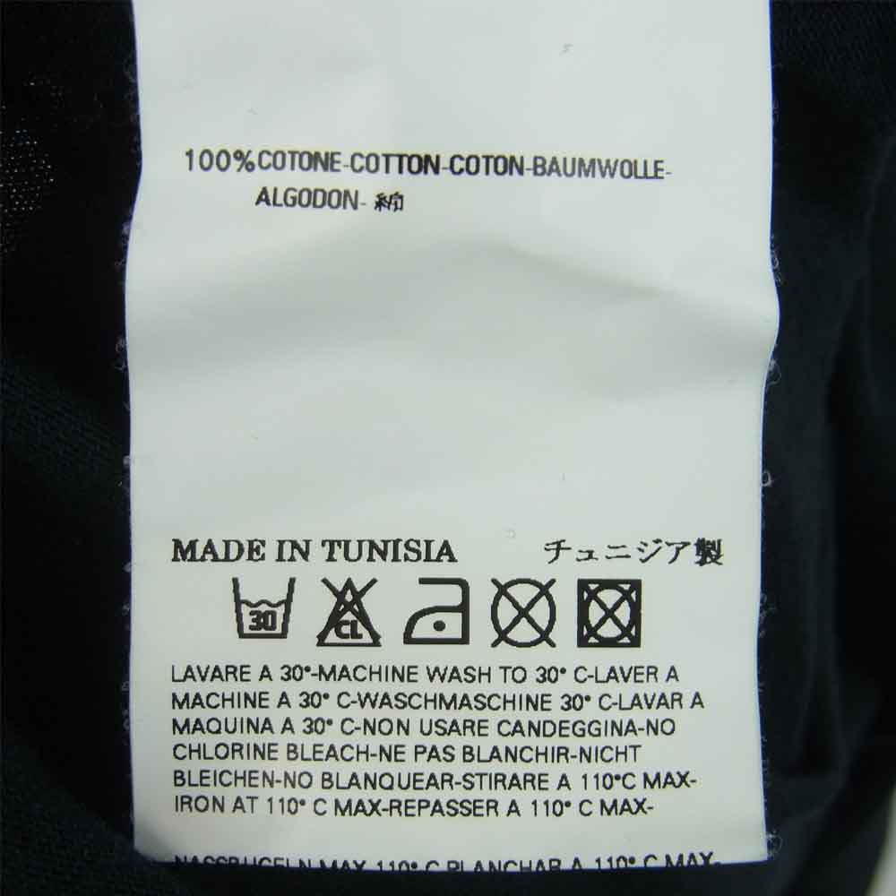 MAISON MARTIN MARGIELA メゾンマルタンマルジェラ ここのえ エイズ カットソー Vネック 半袖 Tシャツ ブラック系 S【中古】