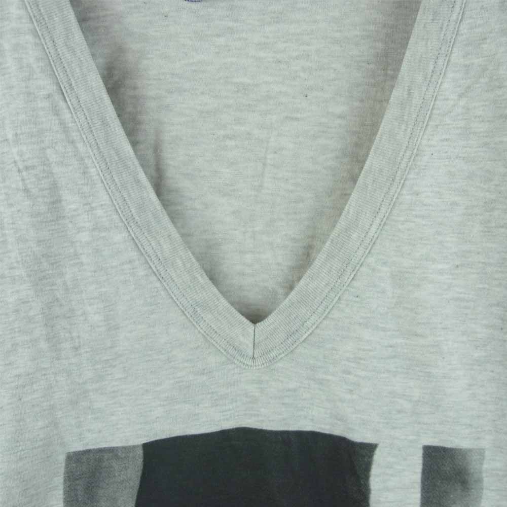 DOLCE&GABBANA ドルチェアンドガッバーナ MARTINI プリント Vネック 半袖 Tシャツ グレー系 44【中古】