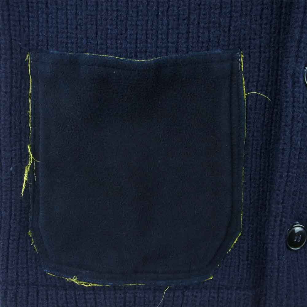 BLUE BLUE ブルーブルー 襟ボア 圧縮 ウール ニット ジャケット