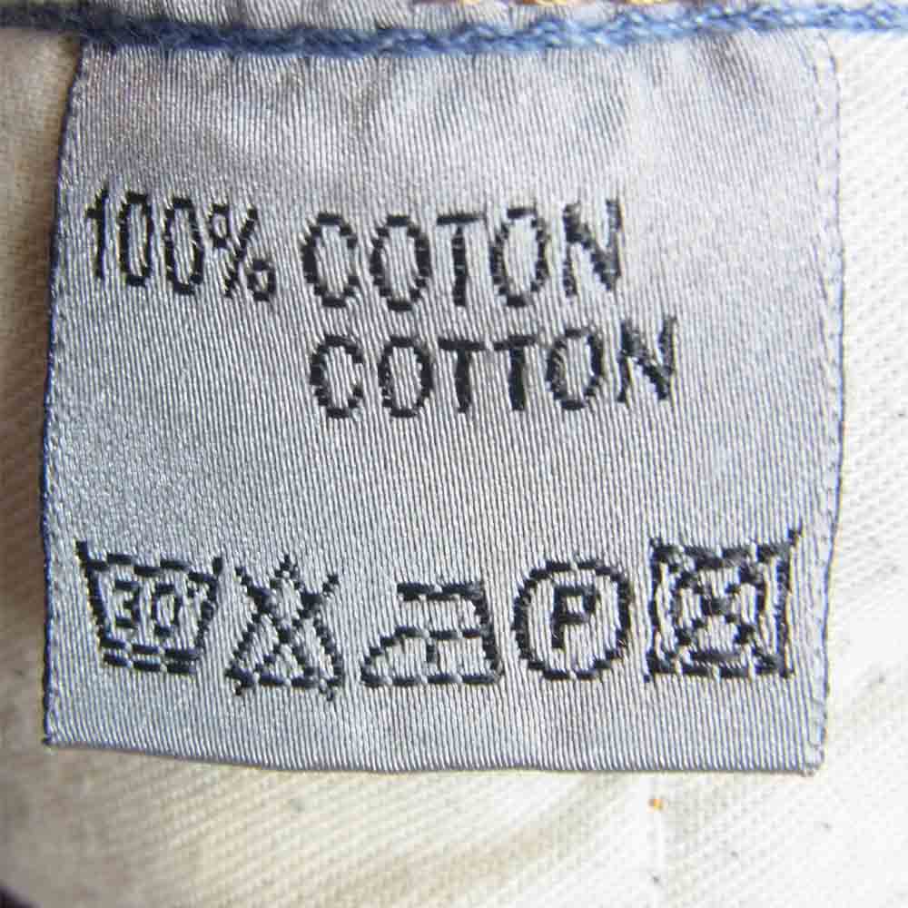 DIOR HOMME ディオールオム ダメージ加工 スリム デニム パンツ コットン イタリア製 インディゴブルー系 29【中古】