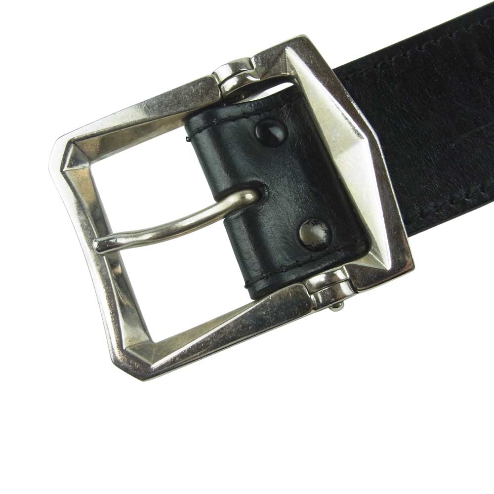 DIOR HOMME ディオールオム 0046 レザー ベルト イタリア製 ブラック系【中古】