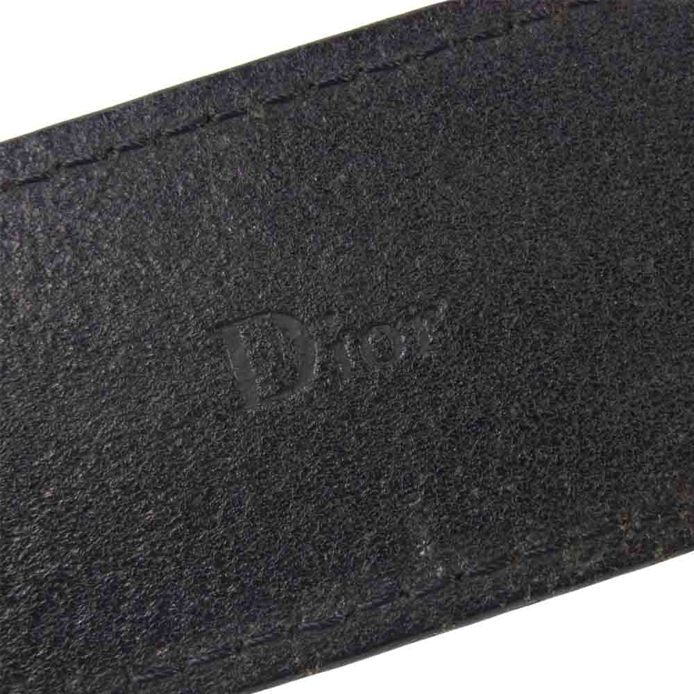 DIOR HOMME ディオールオム 0046 レザー ベルト イタリア製 ブラック系【中古】