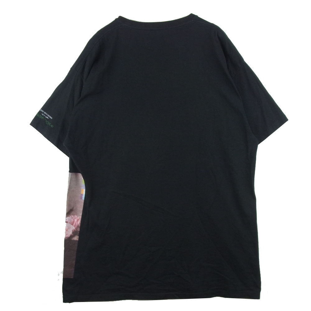 RAF SIMONS ラフシモンズ 18SS 権力の美学 JOY DIVISION Flowers ジョイディヴィジョン フラワープリント 半袖 Tシャツ ブラック系 XL【中古】