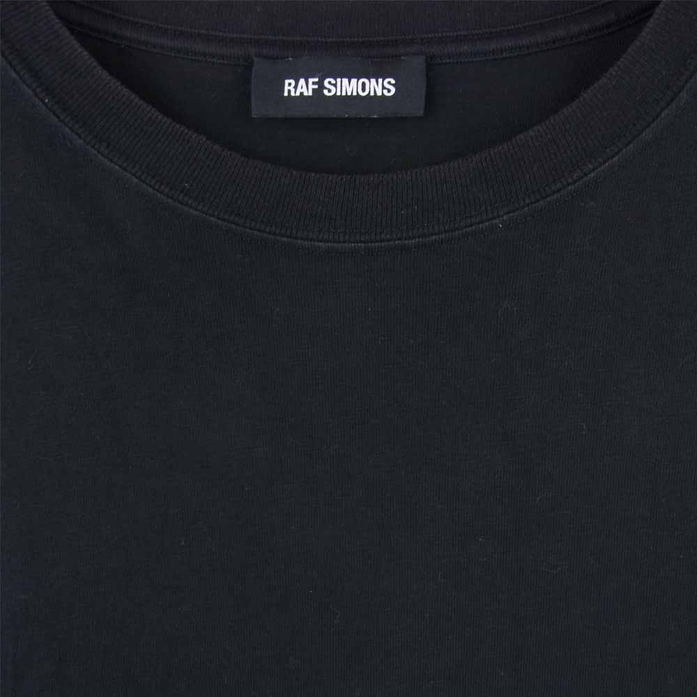 RAF SIMONS ラフシモンズ 18SS 権力の美学 JOY DIVISION Flowers ジョイディヴィジョン フラワープリント 半袖 Tシャツ ブラック系 XL【中古】