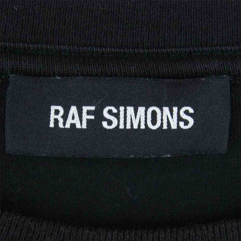RAF SIMONS ラフシモンズ 18SS 権力の美学 JOY DIVISION Flowers ジョイディヴィジョン フラワープリント 半袖 Tシャツ ブラック系 XL【中古】