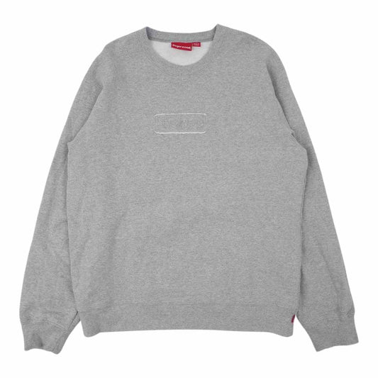 Supreme シュプリーム 20SS Cutout Logo Crewneck カットアウト ロゴ クルーネック スウェット トレーナー L【中古】