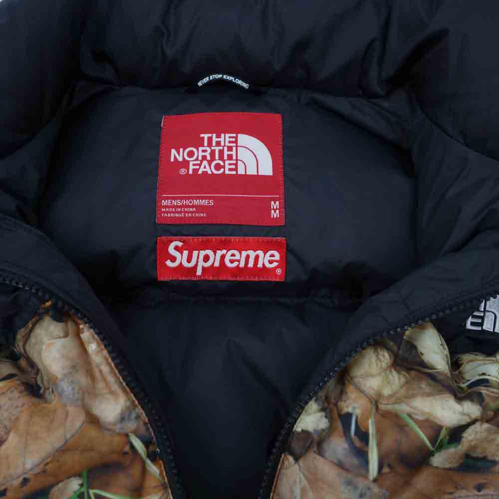 Supreme シュプリーム 16AW ND51602I × THE NORTH FACE ノースフェイス 国内正規品 LEAVES NUPTSE JACKET 枯葉 ヌプシ ダウン ジャケット M【中古】