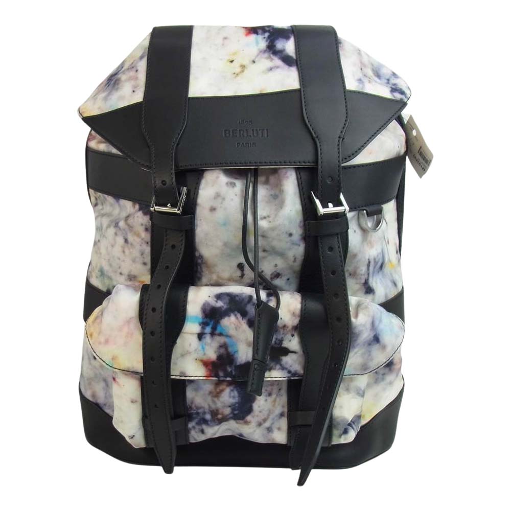 Berluti ベルルッティ 19AW M192893 FRACTION MM ARMURE NYLON BACKPACK フラクション マーブル ナイロン バックパック マルチカラー系【極上美品】【中古】