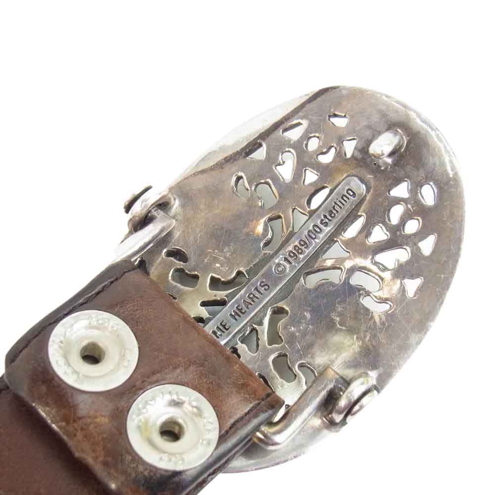 CHROME HEARTS クロムハーツ（原本有） BUCKLE OVAL 1.5 STRAP クラシック オーバル ストラップ ベルト ブラウン系 34【中古】