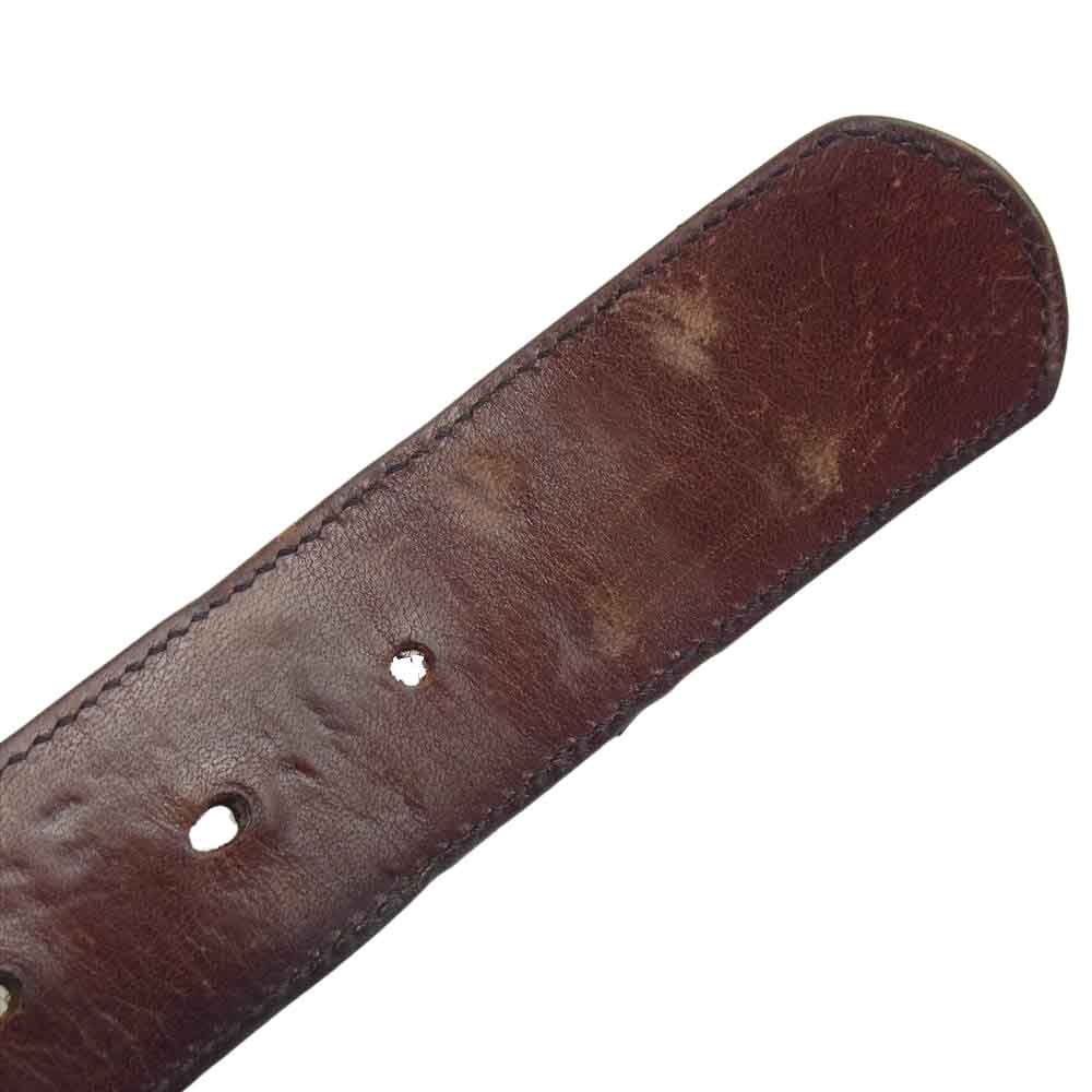 CHROME HEARTS クロムハーツ（原本有） BUCKLE OVAL 1.5 STRAP クラシック オーバル ストラップ ベルト ブラウン系 34【中古】